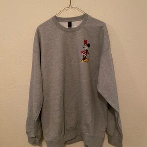 New Gray Disney Sweater with Minnie Mouse size XL